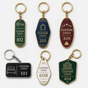 Porte-clés en métal personnalisés de haute qualité pour hôtels et motels, avec logo, idéaux pour les souvenirs de voyage – Vente en gros - Product Image 1