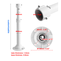 Chine Usine Vente Directe Extérieure Universelle Caméra De Sécurité Accessoires Aluminium PTZ CCTV Caméra Vidéo Stand Support Télescopique