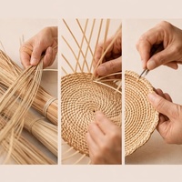 Assiettes de présentation en rotin raffiné, artisanales, écologiques, modernes, pour décoration de table de fête, art mural, sur mesure, minimalistes, de luxe, pour événements de mariage