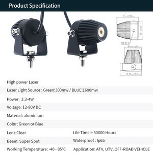 Lados dobro mini laser levou movendo cabeça luz laser verde ao ar livre céu feixe de luz auto laser levou luz - Product Image 6