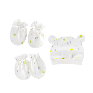 Mitaines et chaussons pour bébé, bonnet et mitaines pour nouveau-né, ensemble bonnet et gants pour bébé - Product Image 4