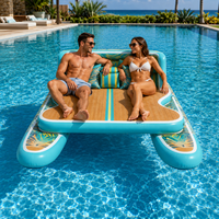 Jouet de piscine gonflable flamant rose en PVC, capacité 400 lb. Plateforme Flottante à Fourniture Directe du Fabricant pour Usage Commercial et Hôtelier