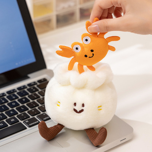 Knödel Plüsch Kissen Niedlicher Ausdruck Gedämpfter Gefüllter Brötchen Plüsch Dim <span class=keywords><strong>Sum</strong></span> Wurf kissen Lustiges Essen Squishy Bao Brötchen Plüsch Puppenspiel zeug - Product Image 6
