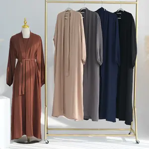 wholesale Traditional muslim saudi Islamic dubai 2024Fashion clothing manufacturers abaya women's clothing dress Set 2Pieces eid