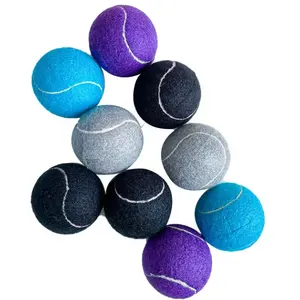 Pet Suppliers Custom logo Eco-Friendly Throwing Dog Chew Toys Wholesale Rubber Pet Tennis Balls interactive Dog toy ball