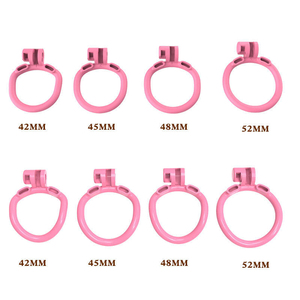 Dispositif de chasteté rose verrouillable, cage creuse, harnais de contrainte pour homme - Product Image 6