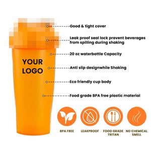 Vaso Mezclador de Proteínas XAX Personalizado, Libre de BPA, 400ml 600ml, Plástico, Portátil, Clásico, para Batidos de Proteínas - Product Image 4
