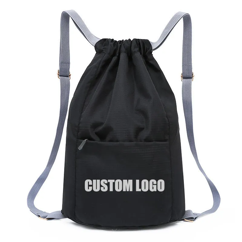 New Style Custom Logo Lightweight Waterproof Travel Draw String Backpack Drawstring Backpacks Sports Bag for Gym Swimming