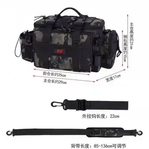 Multifunctional Fishing Tackle Bags Single Shoulder Crossbody Bag Waist Pack Fish Lures Gear Utility Storage Fishing Bag