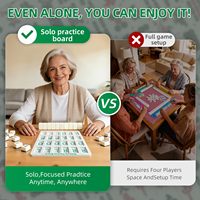 Planche de Mahjong pour entraînement individuel, outil d'entraînement pour un seul joueur imprimé en 3D |   Plateau de Mahjong Portable 2026 pour l'Entraînement et le Jeu Solo en Voyage