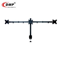 Bras de moniteur triple LCD de bureau réglables en hauteur DMP, taille 13"-24", fabriqués dans le Zhejiang, moule privé