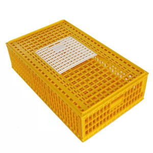 2022 Hot-selling Chick Plasticturnover Box Live Chicken Transport Cage Poultry Transport Crate Plastic Provided Chicken Coop