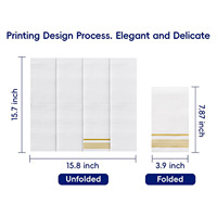 Serviettes en papier laminées 2 plis de qualité supérieure, absorbantes et jetables, pour invités, pour Thanksgiving, mariages et traiteurs