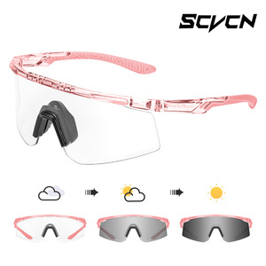 แว่นตาปั่นจักรยานแบบเปลี่ยนสีอัตโนมัติ Scvcn รุ่นกรอบเต็ม ป้องกันลม สำหรับผู้ชายและผู้หญิง - Product Image 2