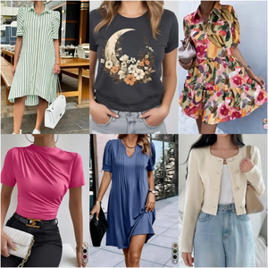 Vestido Largo de Verano Elegante y Casual para <span class=keywords><strong>Mujer</strong></span>, Estilo Europeo Americano, Manga Corta, Cuello Camisero, Botones, Lavable, Natural - Product Image 3