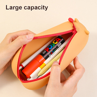 Trousse à crayons 3D personnalisée pour enfants, grande capacité, mignonne, en silicone, pour filles