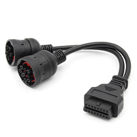 Câble adaptateur OBD 6 + 9 broches pour camion Ligne OBD2