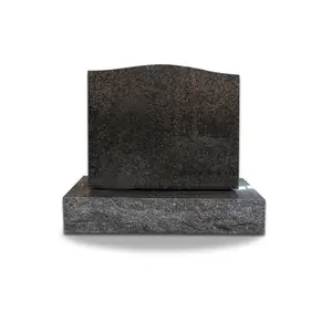 Traditional artificial mahogany granite tombstone