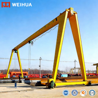 Peralatan Pengangkat Bergerak yang Dipasang di Rel Lantai 5 Ton 10 Ton 16 Ton 20 Ton 50t Single Beam Gantry Crane dengan Electric Hoist
