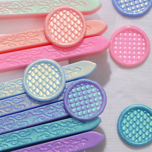 Barras de cera para sellar Aurora, iridiscentes, polarizadas, con patrón de espada, sin núcleo, para manualidades. - Product Image 1