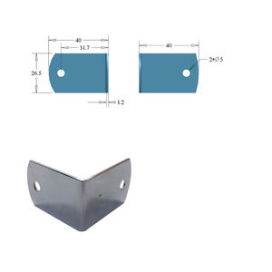 מגן פינתי אביזרי מארז נייד טיסה פינת זווית ישרה מגן מתכת תושבת - Product Image 5