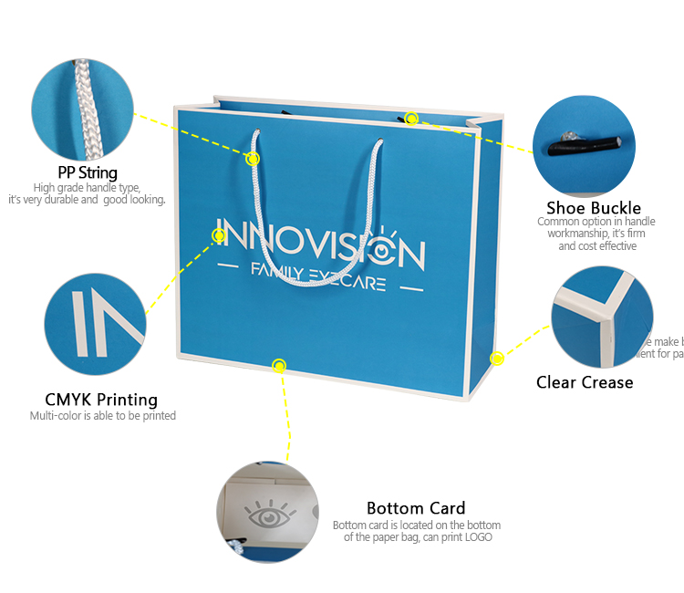 Luxury Gift Boutique Shopping Carry Bag Logo Printing Guangzhou Paper Bag For Cosmetic Packaging