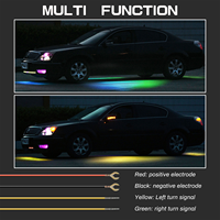 Bande lumineuse LED 5050 à double rangée, étanche conforme à la norme IP68, avec application de lumière à eau de direction, multifonctionnelle, idéale pour la guerre, 7 couleurs