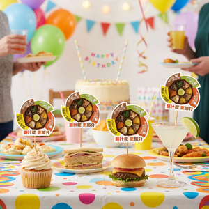 Banderas Decorativas Personalizadas con Logotipo para Fiestas de Cumpleaños, Palillos para Pastel, Decoración para Comida, Cócteles, Sándwiches y <span class=keywords><strong>Hamburguesas</strong></span> - Product Image 1
