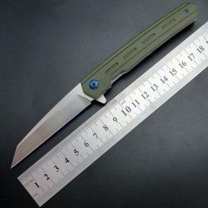 Cuchillo Táctico Plegable HK FB080 Personalizado OEM para Caza y Camping, Hoja de Acero Inoxidable D2, Mango G10, Proyectos DIY, 1 Año de Garantía - Product Image 2
