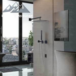 Sistema Doccia a Pioggia Nascosto Moderno Wayon in Nero Opaco con <span class=keywords><strong>Doccetta</strong></span> per Bagni di Lusso - Product Image 3