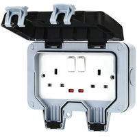 Prise électrique simple et double et interrupteur boîtier étanche et résistant aux intempéries boîtier extérieur matériau PC installation facile