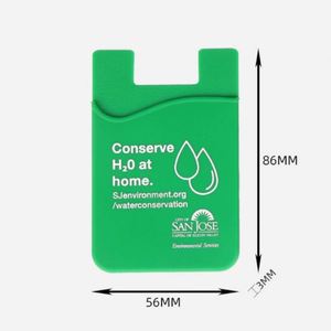 Portefeuille de téléphone personnalisé avec logo imprimé, support de carte adhésif en silicone, cadeau promotionnel - Product Image 5