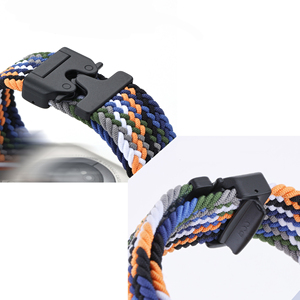 Bracelet de montre en nylon élastique de 20 mm 22 mm pour <span class=keywords><strong>Huawei</strong></span> Watch GT4 GT5, bracelets en nylon tressé pour Samsung Galaxy Watch 7 <span class=keywords><strong>6</strong></span> 5 - Product Image 4