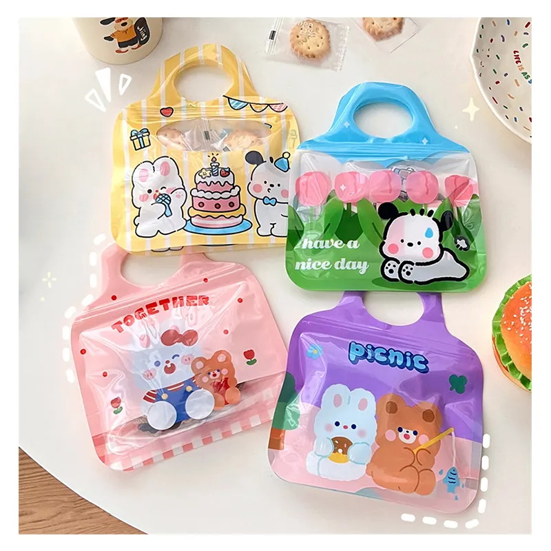 Tùy chỉnh TPE UV in xử lý túi nhựa bao bì thực phẩm Mylar Pouch Ziplock và nước mắt notch phẳng Túi Quà Tặng bên lưu trữ túi