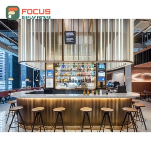 Integrated Coffee Service <b>Counter</b> Front Cash Wrap Condiment Station Cafe <b>Counter</b> Display - Product Image 2