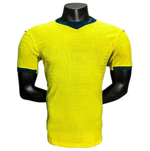 2026 ブラジル代表チーム ホームサッカーユニフォーム 高品質 ユニセックス クルーネック 半袖 通気性 速乾性 100% - Product Image 1