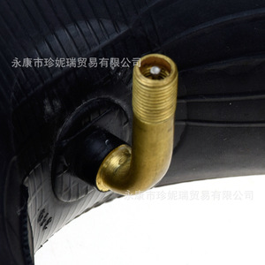 Fvrito Tr022 4.103.50-4 Chambre à air à embout courbé pour chariot à main, tondeuse à gazon, déneigeuse, scooter de mobilité 10 pouces noir - Product Image 4