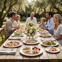 Assiettes rondes jetables en plastique PP de qualité alimentaire, épaisses et blanches, pour collations, barbecues, buffets, plateaux de fruits, pique-niques, nouilles