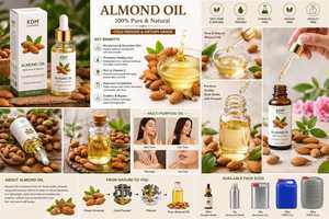 Aceite de Almendras Prensado en Frío, Extracto Natural de Almendras Dulces para Cabello, Piel, Masajes, Aromaterapia, Formulaciones de Belleza y Bienestar - Product Image 3