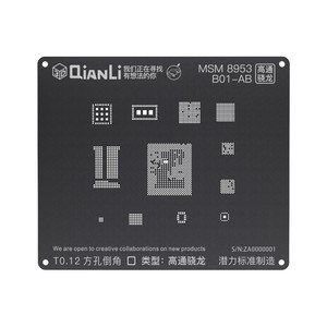 QianLi 3D <span class=keywords><strong>CPU</strong></span> Đen <span class=keywords><strong>Stencil</strong></span> Với Lỗ Vuông Thiết Kế Cho Android <span class=keywords><strong>BGA</strong></span> <span class=keywords><strong>Reballing</strong></span> Rework Đối Với MSM 32bit Cánh Tay - Product Image 4