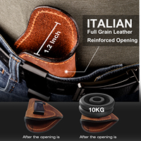 Etui de pistolet universel en cuir de vachette véritable, fleur de canon italie