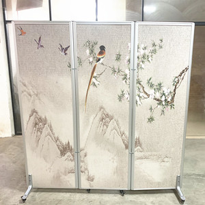 Hiện đại di chuyển MDF đứng phân vùng cho văn phòng kho nhà có thể gập lại hiển thị bảng điều khiển màn hình không gian Divider cho phòng ngủ ăn uống - Product Image 6