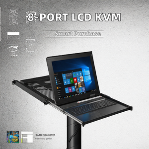 Commutateur KVM MT-1708UL 8 ports USB monté sur rack avec rail de tirage de 17 pouces - Product Image 3