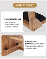 Barril de Pilates Profesional de Madera de Arce para Fisioterapia y Rehabilitación Postoperatoria con Base Ajustable
