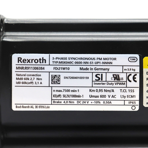 IndraDyn S R911306384 MSK040C-0600 มอเตอร์ไฮเปอร์เฟซ ตัวเข้ารหัสแบบหมุนรอบเดียวพร้อมร่องลิ่ม - Product Image 2