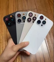 Pour iphone 16 PRO 16 PRO MAX verre arrière avec câble de charge sans fil et cadre lunette plaque métallique anneau magnétique
