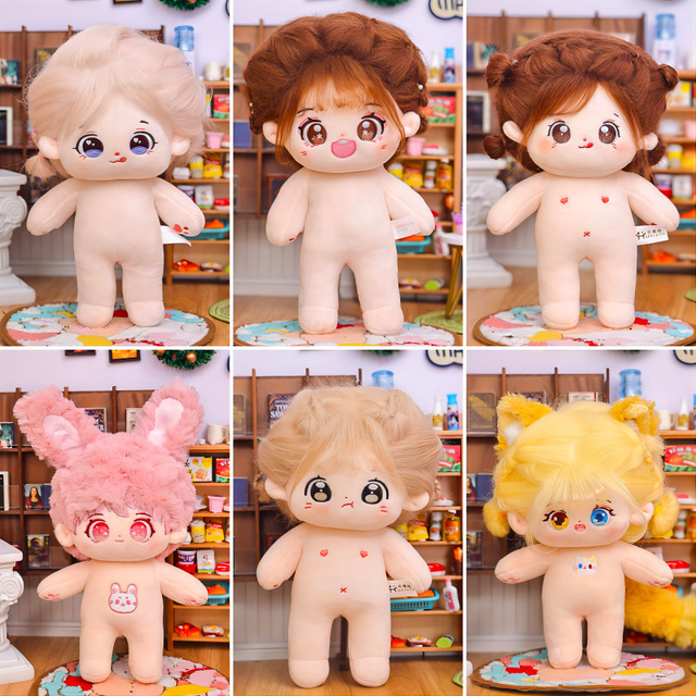 Spot 20CM PP Cotton Fried Hair Cute Anthropomorphic Short Plush Doll for Girls