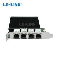 Carte Ethernet PoE LR-LINK LRES2004PT-PoE PCIe X4 Quad Port Cuivre 4*RJ45 10/100/1000 Mbps pour caméra GigE