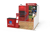 Stand de présentation portable avec logo personnalisé pour salons professionnels et expositions, facile à monter, stand d'exposition pour salons professionnels
