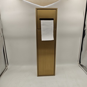 Juego de escobilla <span class=keywords><strong>y</strong></span> soporte para inodoro para baño, sistema desechable oculto Cleansnap, nicho de acero inoxidable - Product Image 2